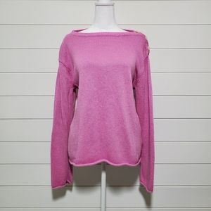 Lauren Ralph Lauren Light Pink Cable Knit Pullover Sweater. Size: XL